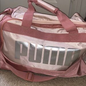 Puma pink duffel bag